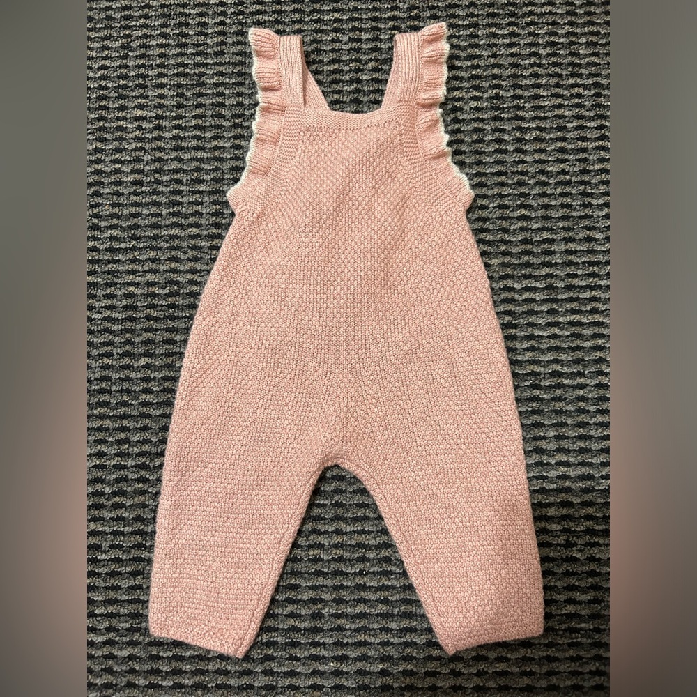Zara Pink Knit Overalls